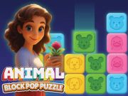 Jogo Quebra-cabeça pop de bloco de animais online