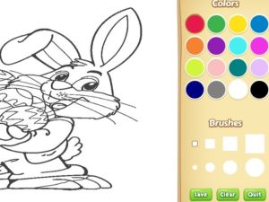 Jogo Livro de colorir de coelhinho da Páscoa para crianças online