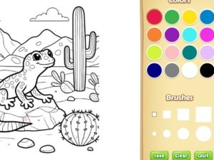 Jogo Livro para colorir de animais desertos para crianças online