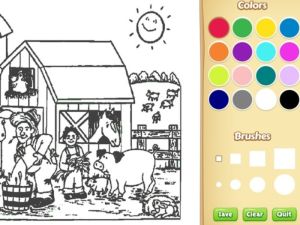 Jogo Livro para colorir da fazenda para crianças online