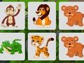 Jogo Memória de animais selvagens  online