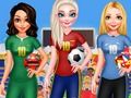 Jogo Princesa BFF Vote Para Futebol 2018  online