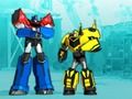 Jogo Transformadores. Robôs disfarçados: Super Mini Striker  online