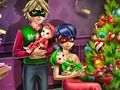 Jogo Menina pontilhada de Natal em família  online