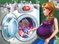 Jogo Princesa grávida dia da lavanderia  online