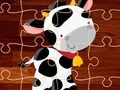 Jogo Puzzle de animais de fazenda dos desenhos animados  online