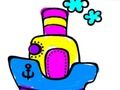 Jogo Voltar para a escola: Colorir barco  online
