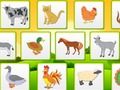 Jogo Animais da fazenda crianças aprendendo a memória  online