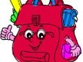 Jogo Volta às aulas: livro para colorir de mochila escolar  online