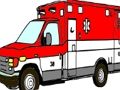 Jogo Desenhos de Caminhões de ambulância para colorir  online