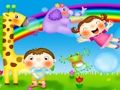 Jogo Quebra-cabeça de girafa dos desenhos animados  online