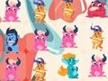Jogo Monstros de moda combinam 3 online