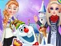 Jogo Estilo de inverno das princesas e do Olaf  online