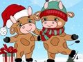 Jogo Diferença fofa de touro de Natal  online