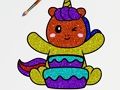 Jogo Livro de colorir com unicórnios brilhantes  online