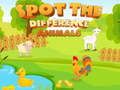 Jogo Animais Descubra a Diferença  online