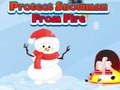 Jogo Proteja o boneco de neve do fogo  online