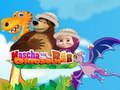 Jogo Masha e o dinossauro Urso  online