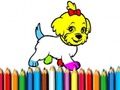 Jogo De volta às aulas: livro para colorir cachorrinho  online