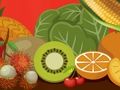Jogo Palavra de frutas e legumes para crianças  online