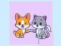 Jogo Quebra-cabeça de gatos e cachorros  online