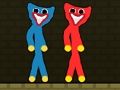 Jogo Stickman Huggy Vermelho e Azul  online