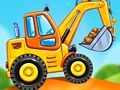 Jogo Jogos sobre caminhões construindo uma casa  online