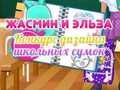 Jogo Concurso de Design de Bolsa Escolar Jasmine e Elsa  online