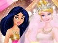 Jogo Casamento da princesa rosa e dourado  online