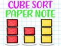 Jogo Nota de papel de classificação de cubo  online