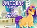 Jogo Quebra-cabeça de unicórnios viajam pelo mundo  online