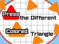 Jogo Pressione o triângulo colorido diferente  online