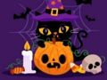 Jogo Quebra-cabeça de gatos mal-humorados de Halloween  online