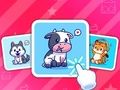 Jogo Cartões de animais fofos  online