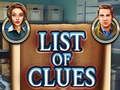 Jogo Lista de pistas  online