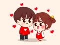 Jogo Ajude o casal a deslizar o quebra-cabeça  online