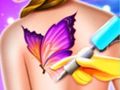 Jogo Loja de tatuagens engraçadas da Barbie  online