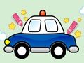 Jogo Carro de polícia fácil de pintar  online