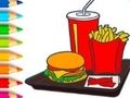 Jogo Livro de Colorir: Hambúrguer  online