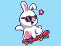 Jogo Livro para Colorir: Coelho Skate  online
