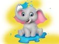 Jogo Livro para colorir: elefante borrifando água  online