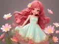 Jogo Livro para colorir: vestido florido  online