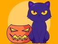 Jogo Livro para colorir: gato de Halloween  online