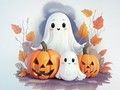 Jogo Livro para colorir: fantasmas de Halloween  online