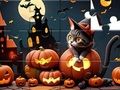 Jogo Quebra-cabeça: Gato de Halloween  online
