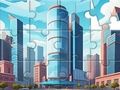 Jogo Quebra-cabeça: edifícios da cidade  online