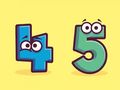 Jogo Livro para colorir: número 4-5  online