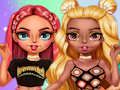Jogo Desafio de vestir meninas arco-íris  online