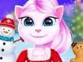 Jogo Jogo de decoração de Natal de menina gato  online