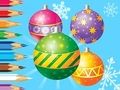 Jogo Livro para colorir: bolas decoradas de Natal  online